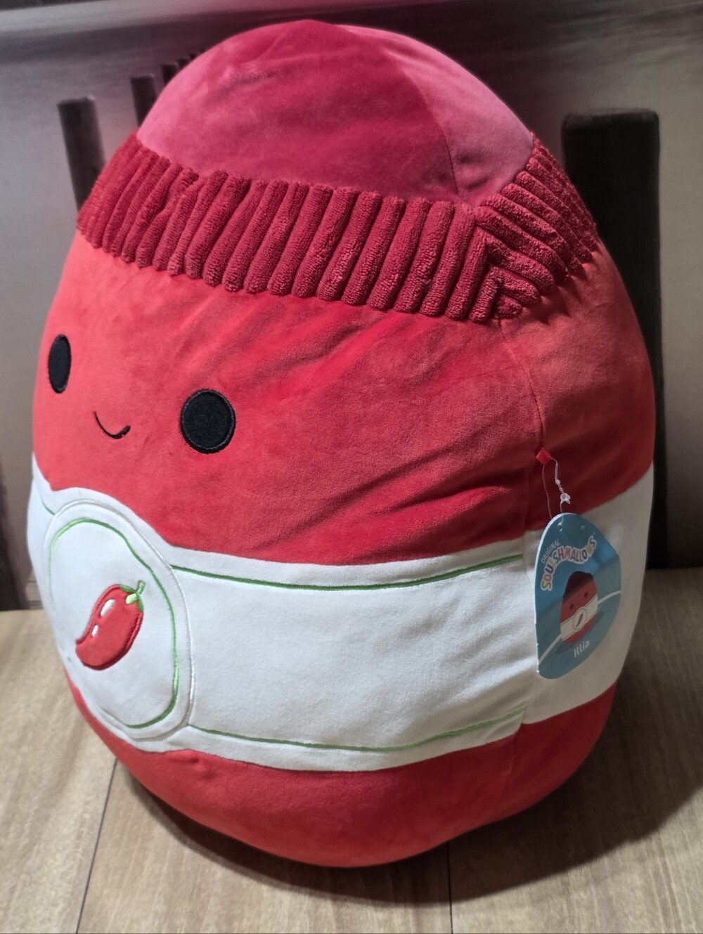 Squishmallows Illia The Sriracha Hot Sauce Red Chili Pepper Plush
